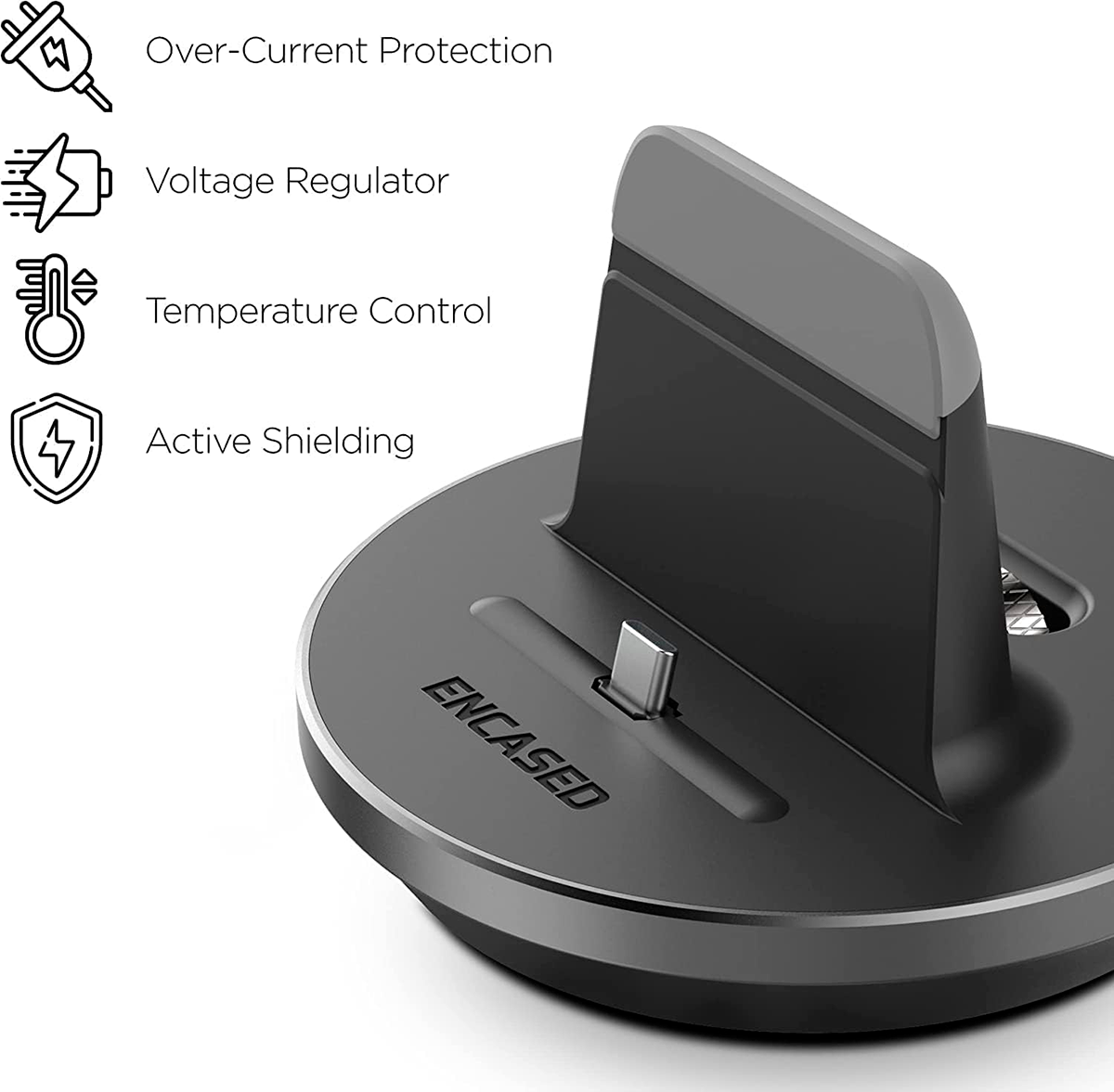 Support de charge de bureau Encased pour téléphones et tablettes USB-C - Image 8